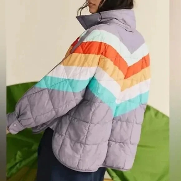 NWT FP Movement Printed Pippa Packable Puffer Jacket - Picture 3 of 5